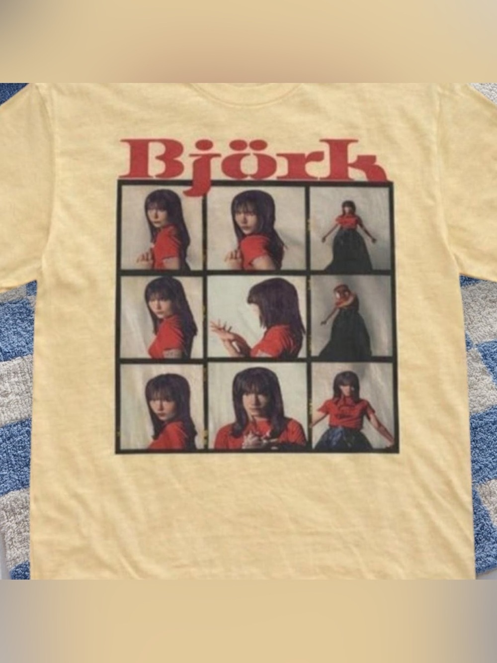 Gildan Björk Photo Collage Graphic T-Shirt Yellowhaze For Unisex - Picture 2 of 2